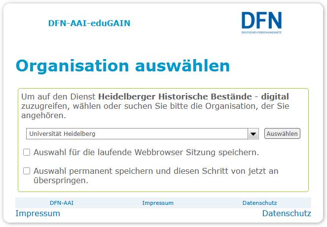 Abbildung 5: Auswählen des Identity-Providers