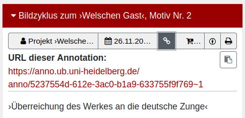 Figure 19: Persistente URL einer Annotation