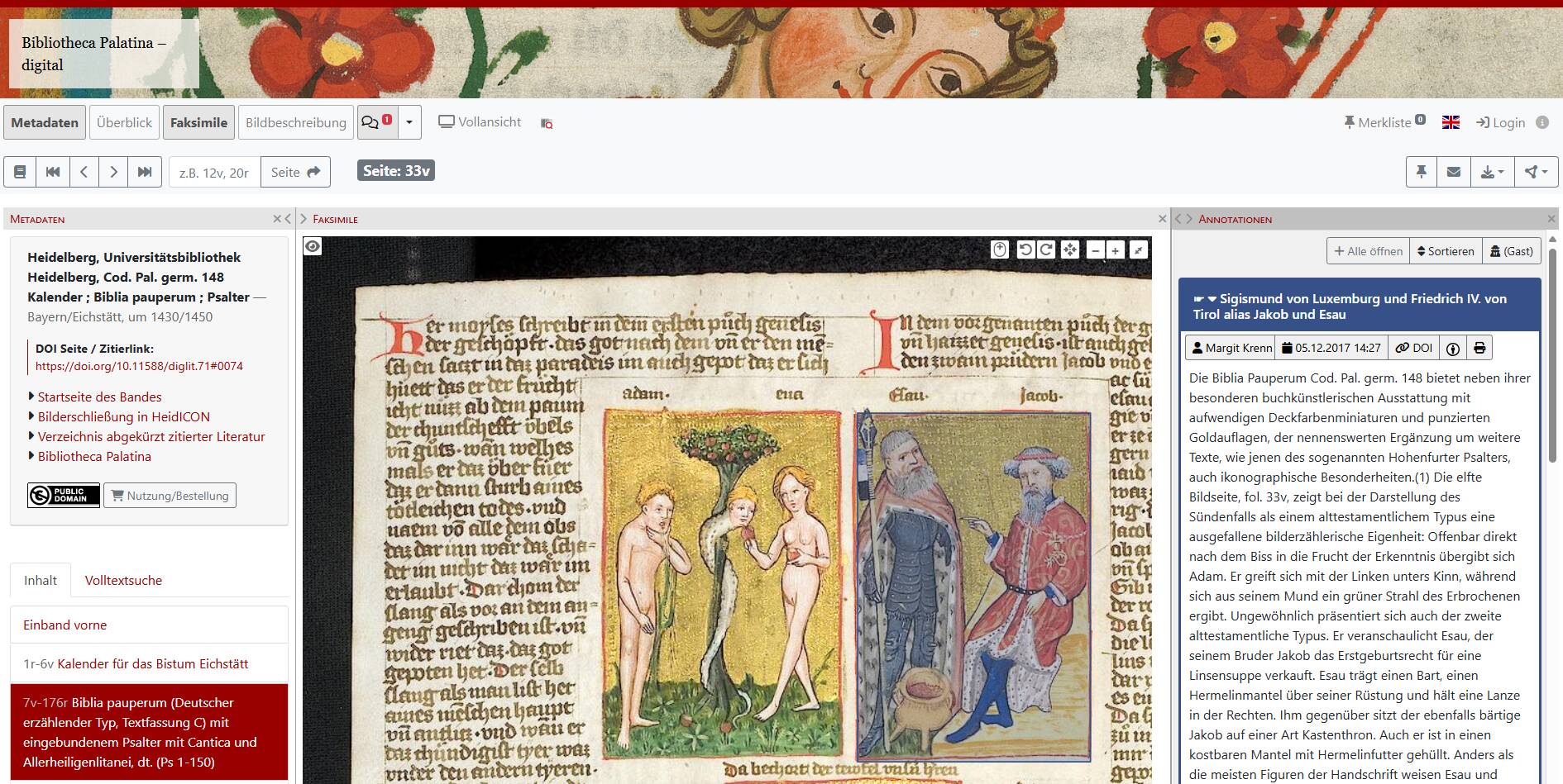 Abbildung 28: Beispiel (1): Cod. Pal. germ. 148
